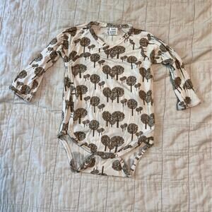 Kate Quinn organics bamboo trees wrap kimono bodysuit 12-18 months